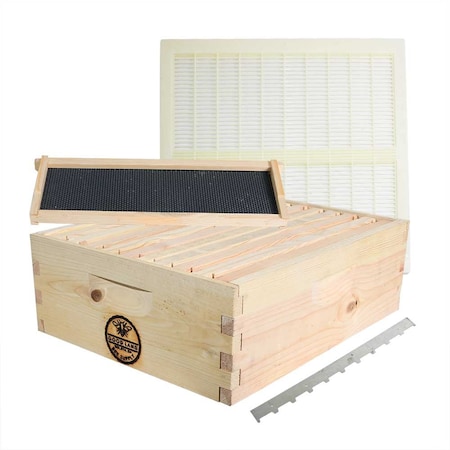 Good Land Bee Supply Beekeeping Beehive Super Kit includes Frames, Foundations, Plastic Queen Excluder and Spacer GL-1SK-TK3P